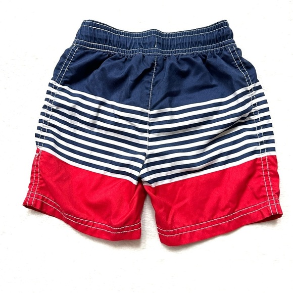 ⭐️ 5 for $25 Carter’s Kids Striped Swim Shorts - Red White and Blue Size 3 T - Picture 2 of 5